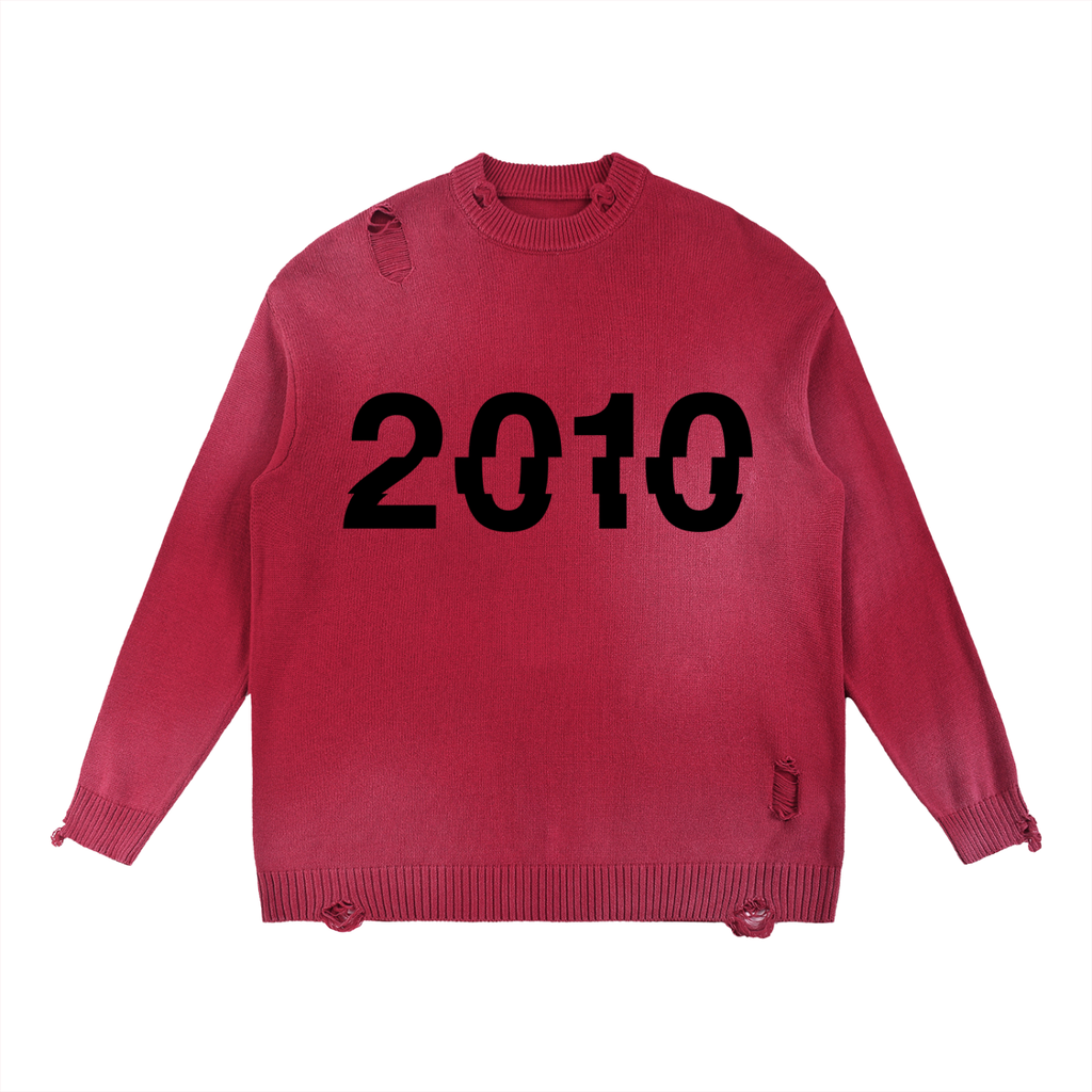 2010 DISTRESSED OVERSIZED SWEATER