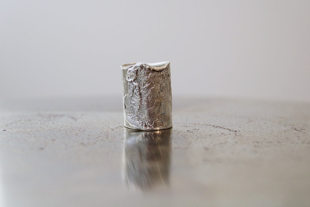 OPAL ROSE QUARTZ RETICULATION RING