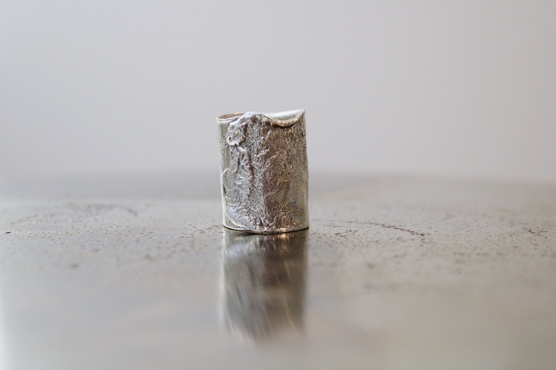 OPAL ROSE QUARTZ RETICULATION RING