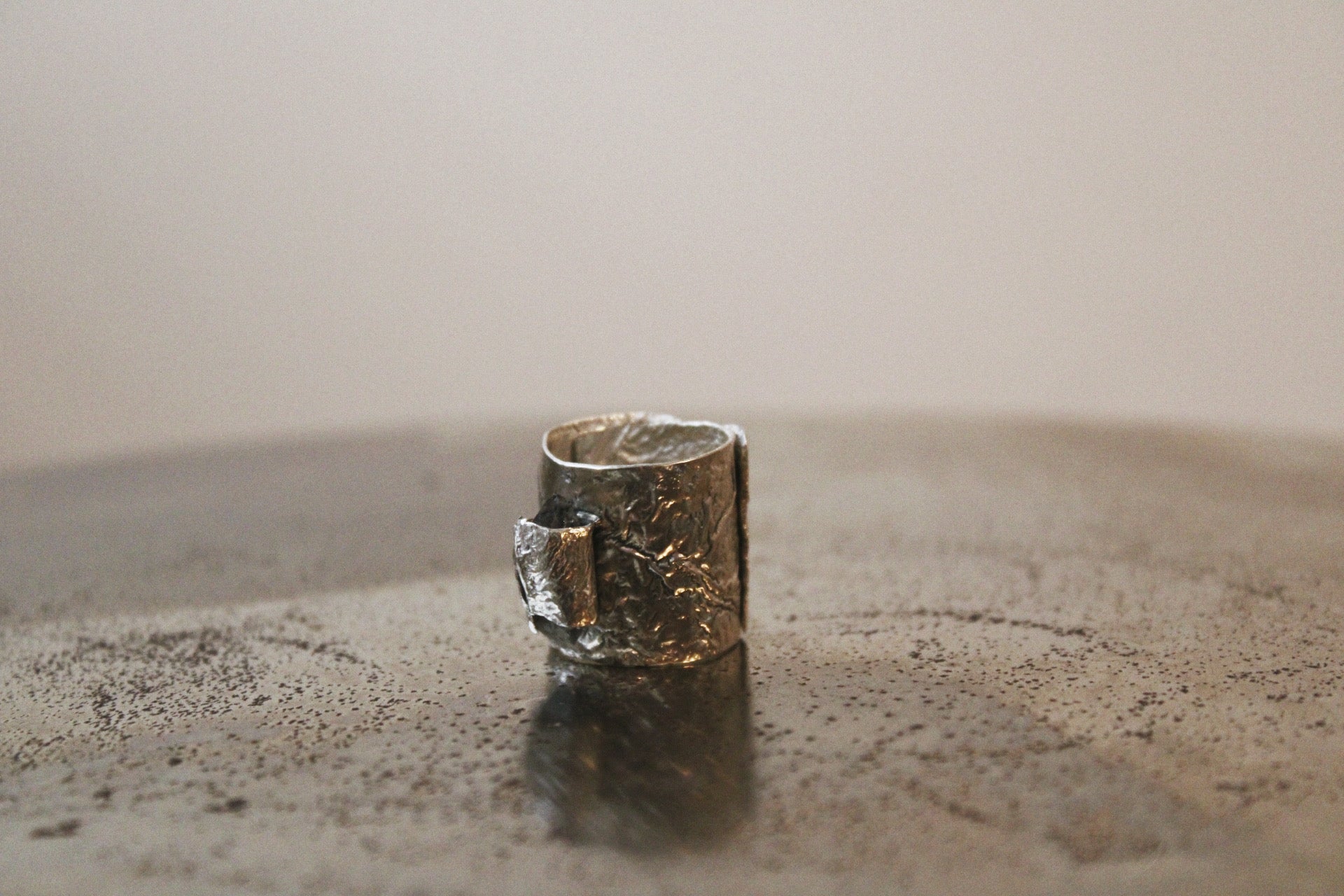 HERKIMER DIAMOND RETICULATION RING