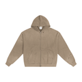 Acid Wash Khaki Logo Zip-up