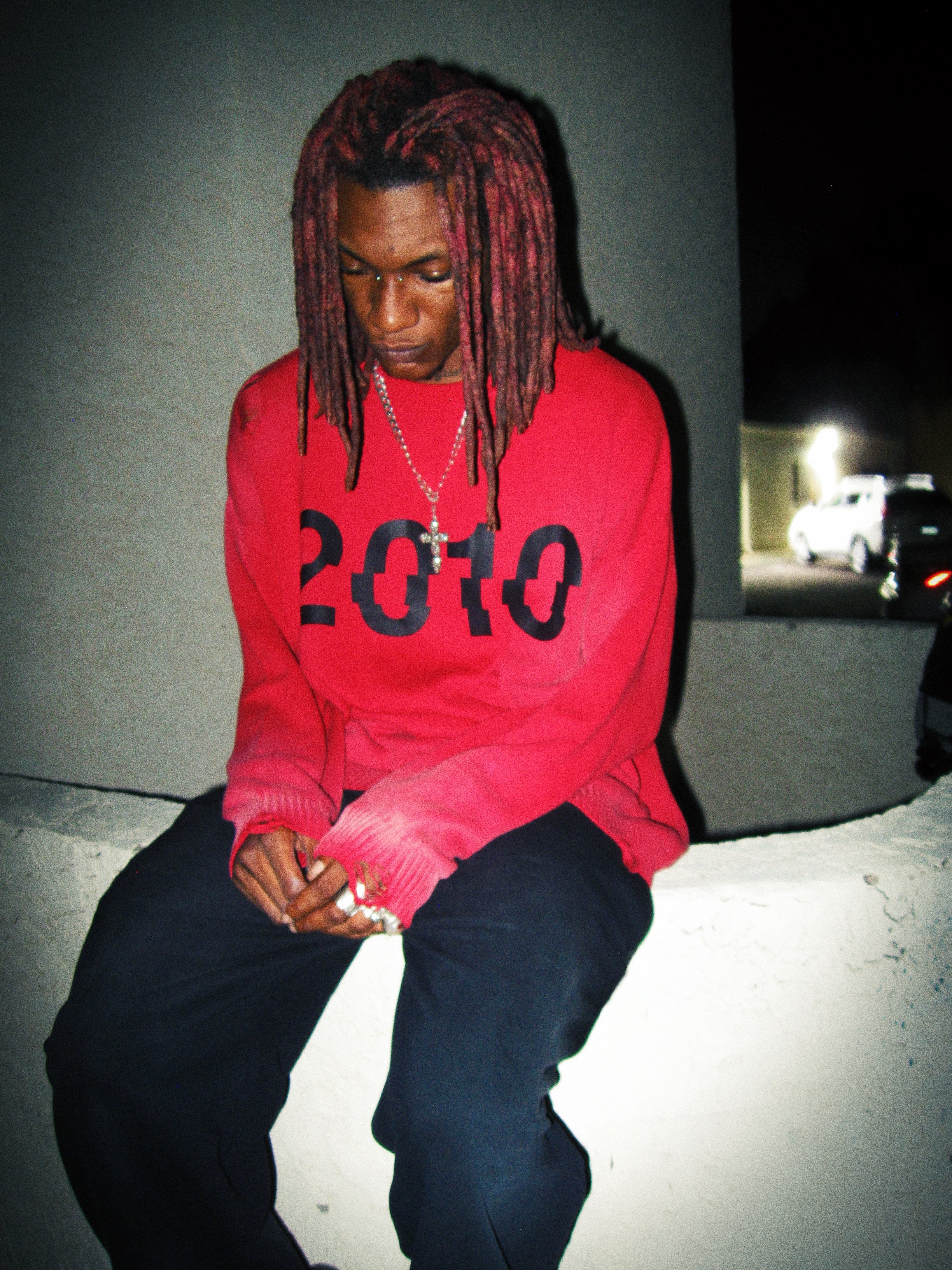 2010 DISTRESSED OVERSIZED SWEATER